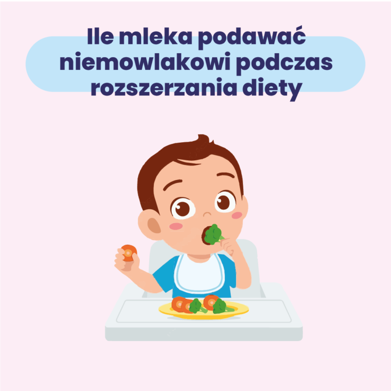 Ile mleka podawać niemowlakowi podczas rozszerzania diety