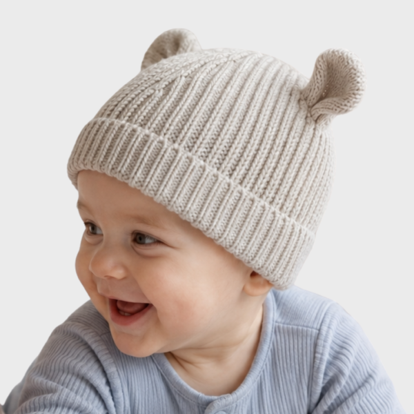 Czapka dziecięca z uszkami Laktowit 6-12 miesięcy (100% bawełna organiczna) - obrazek 6